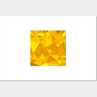 Peridot Yellow Abstract Low Polygon Background Posters and Art